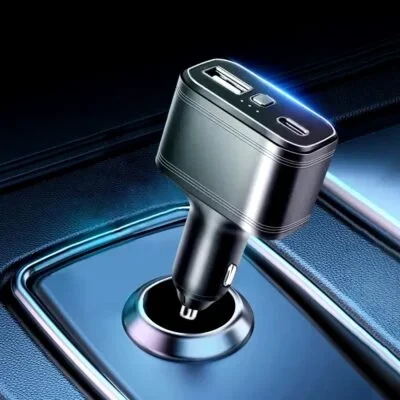 4G LTE Spy GSM Bug Audio Transmitter with GPS Tracker, 4G Network Spy Live Audio Listening with Spy GPS Tracking Device Hidden For Car, Hidden GPS Tracker Car Charger Cigarette Lighter Dual Port USB Type C Charging Port Real Time Location Tracker with Liv